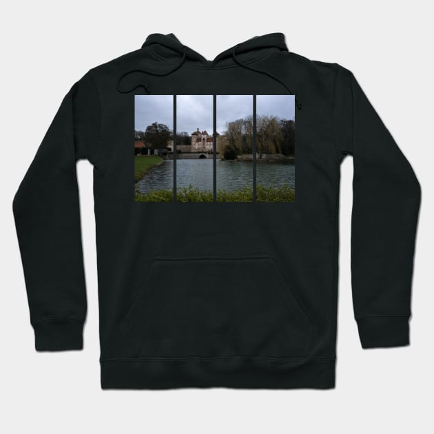 The castle of Sercy is a 12th-century castle in the Bourgogne-Franche-Comte. Cloudy winter day Hoodie by fabbroni-art